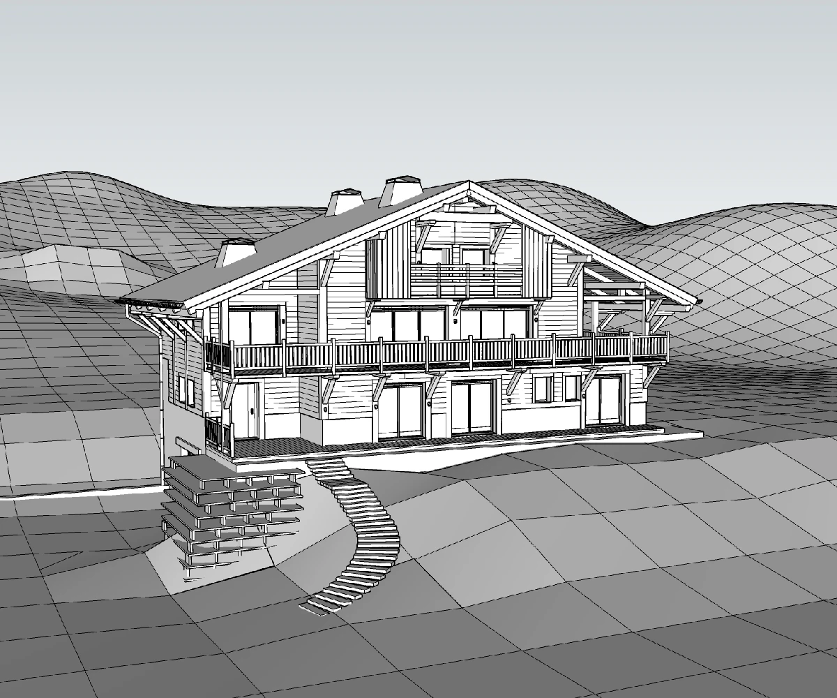 Rendu d’esquisse SketchUp – vue de travail