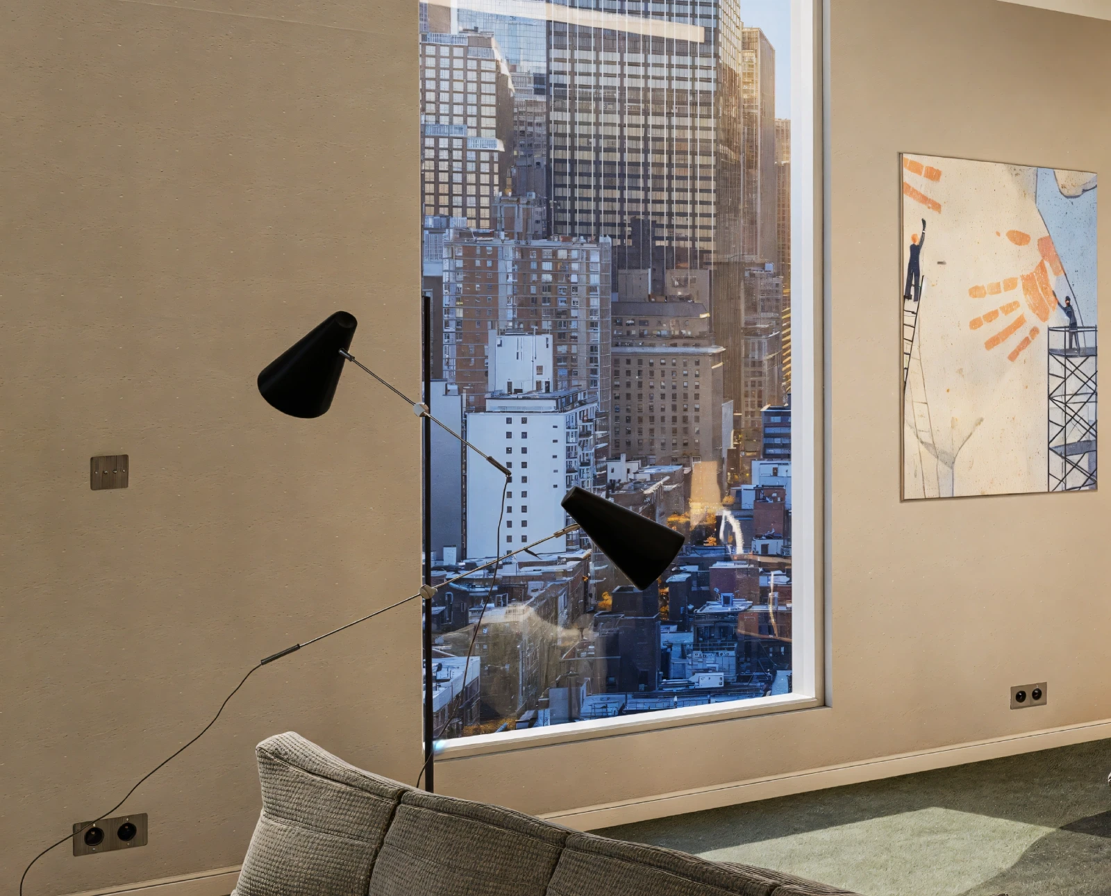 Visualisation 3D architecturale d'un espace lounge design