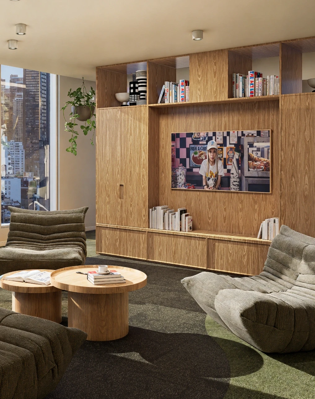 Rendu 3D - Étude 03 — Lounge, Bureau & Vision Urbaine