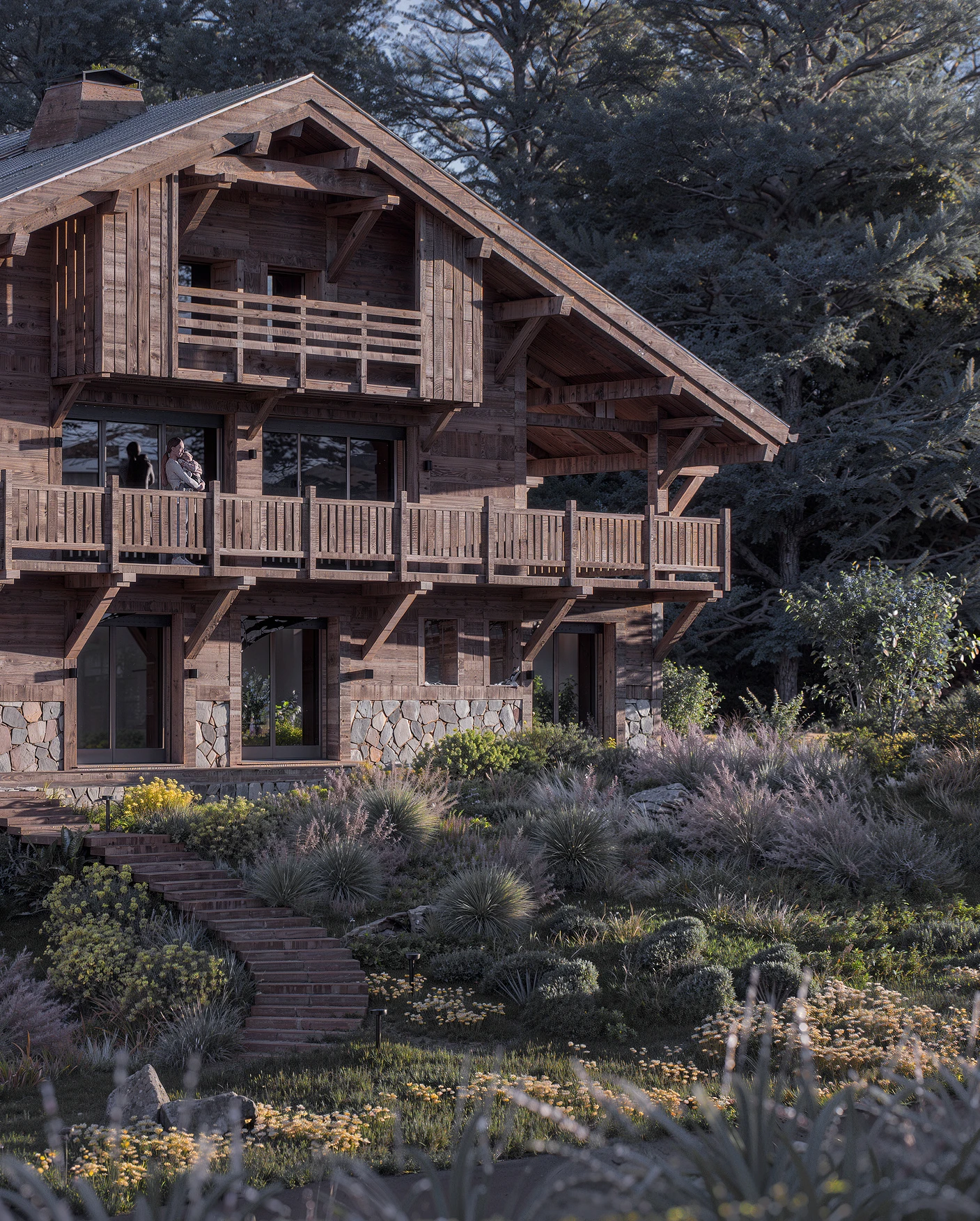 Rendu 3D - Étude 06 — Chalet Alpin